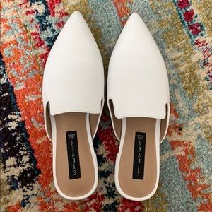White Steve Madden Mules